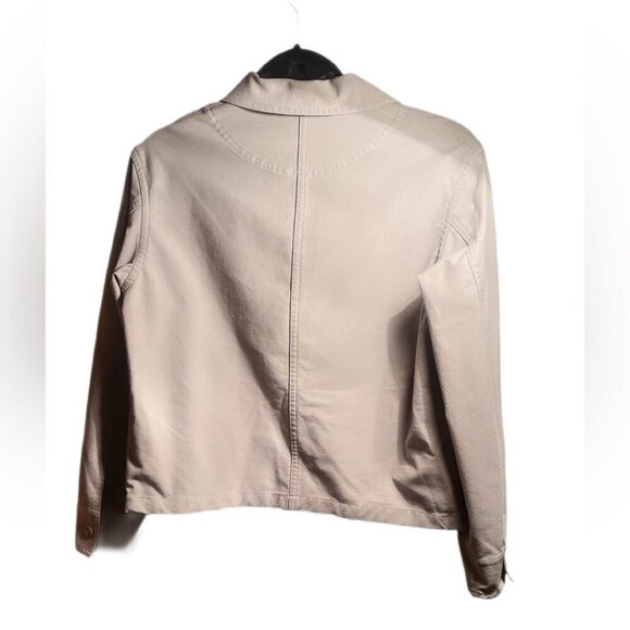 Uniqlo relaxed grey collared long sleeve button down layered cropped jacket XS - Picture 3 of 5